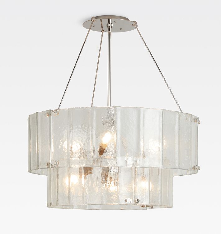 Manor Glass Round Chandelier 2-Tier 32''