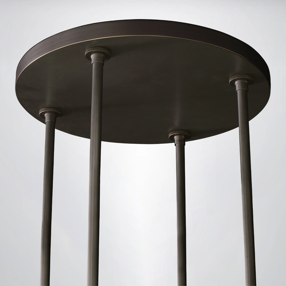 Summit Milk Glass Round Chandelier