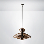 Madera Amber Glass Cloche Grand Pendant