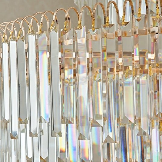 3 Layers Extra Large Living Room Chandelier Luxury Foyer Entryway Crystal Light Fixture - fovolighting