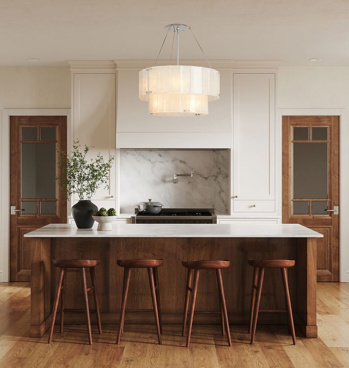 Manor Glass Round Chandelier 2-Tier 32''
