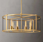 33 Inch Glass Drum Chandelier - Beckman - fovolighting