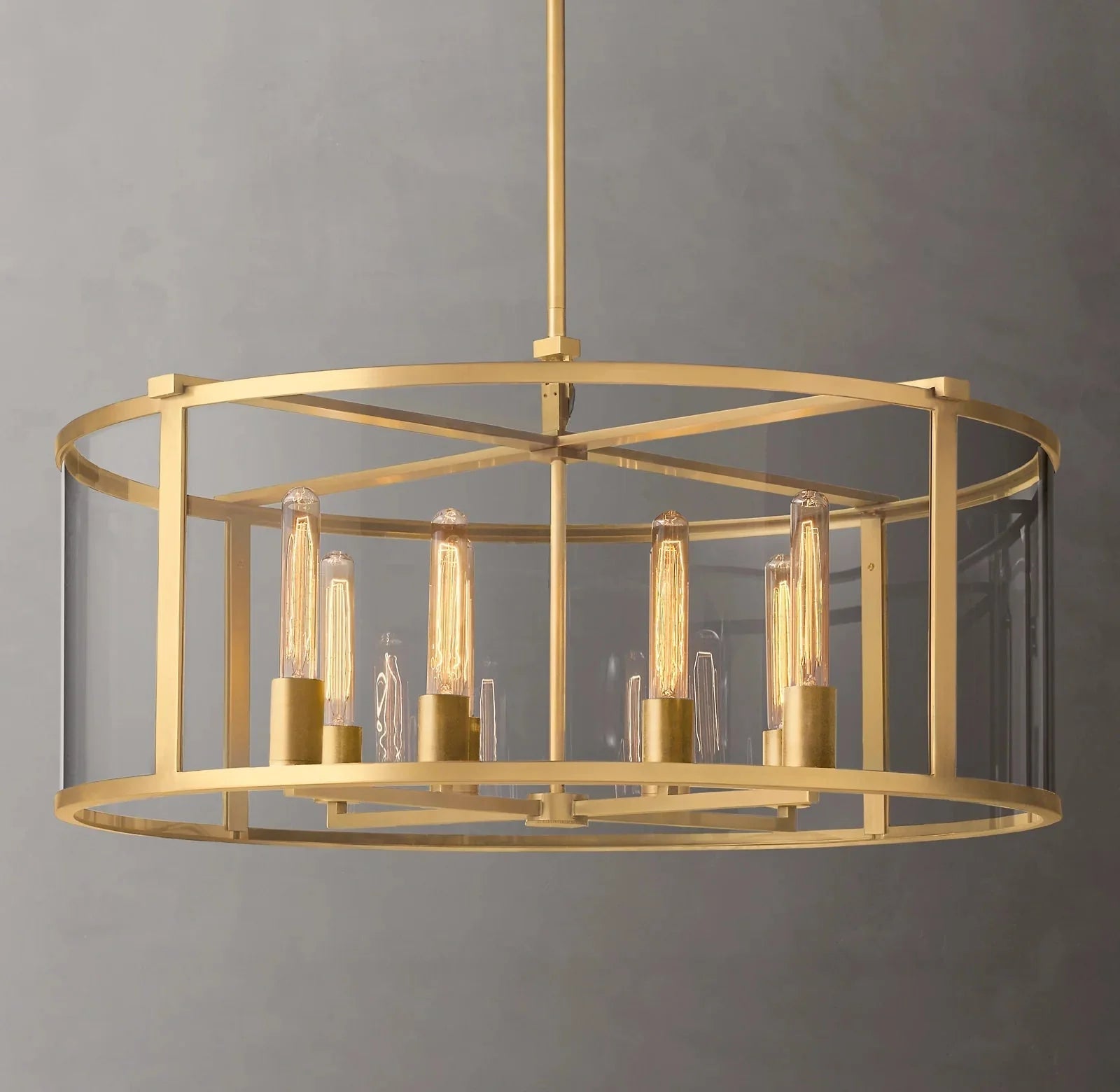 33 Inch Glass Drum Chandelier - Beckman - fovolighting