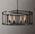 33 Inch Glass Drum Chandelier - Beckman - fovolighting