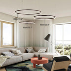 Grandeur Multi Rings Black Chandelier