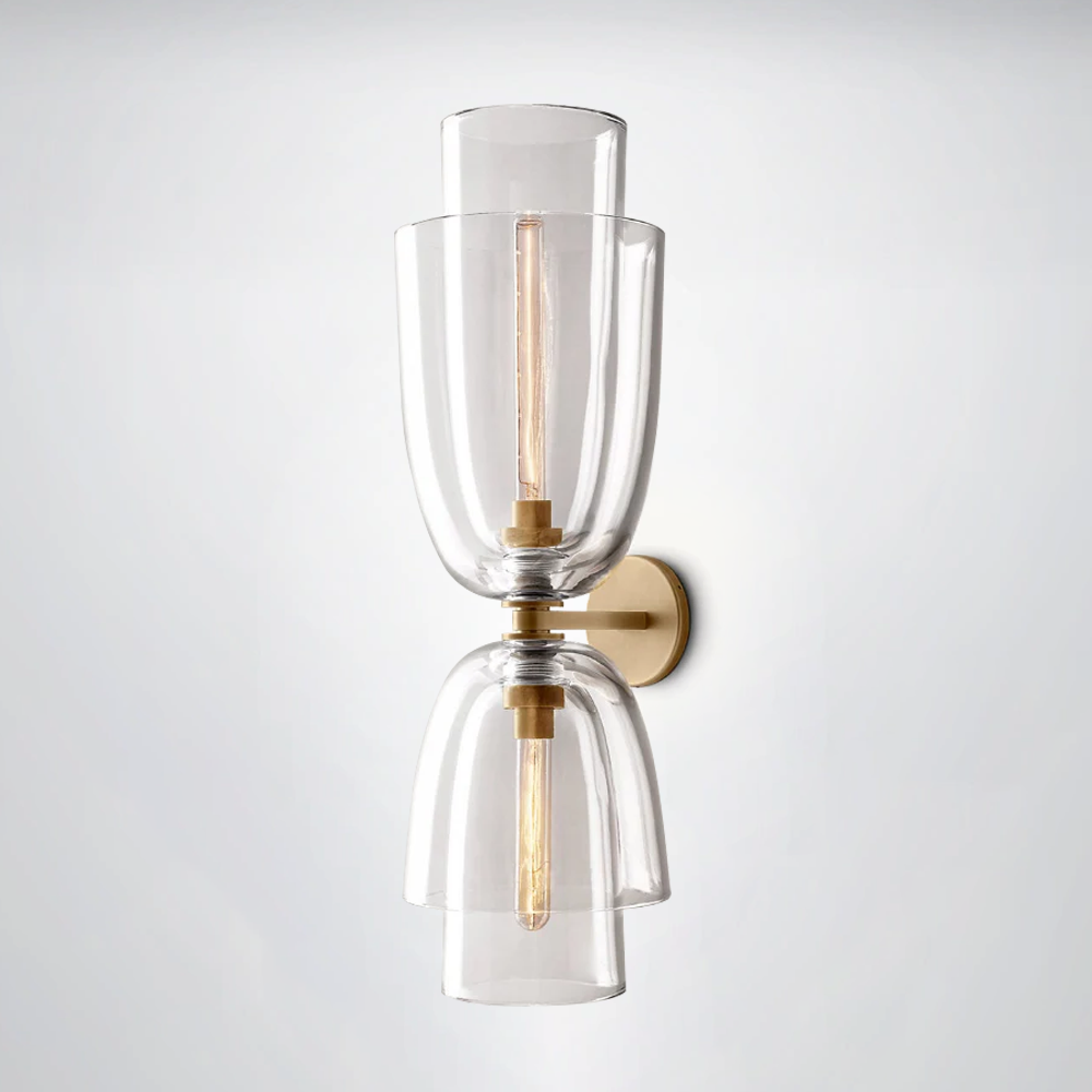 Madera Clear Glass Cloche Grand Sconce
