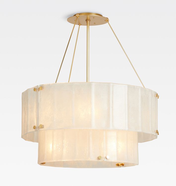 Manor Glass Round Chandelier 2-Tier 32''