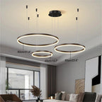 Grandeur Multi Rings Brown Chandelier