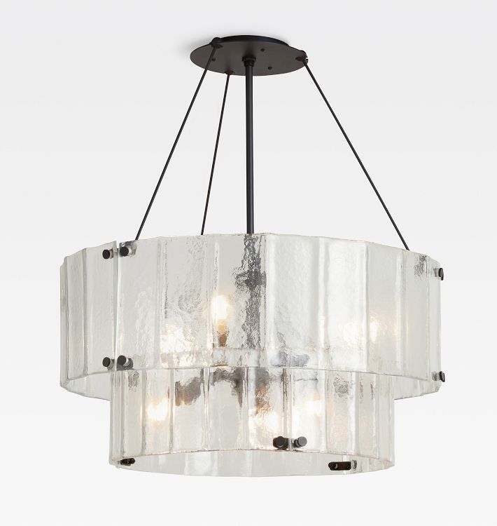Manor Glass Round Chandelier 2-Tier 32''