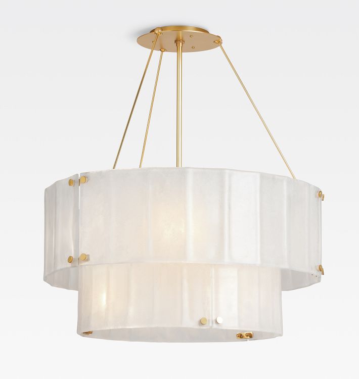 Manor Glass Round Chandelier 2-Tier 32''