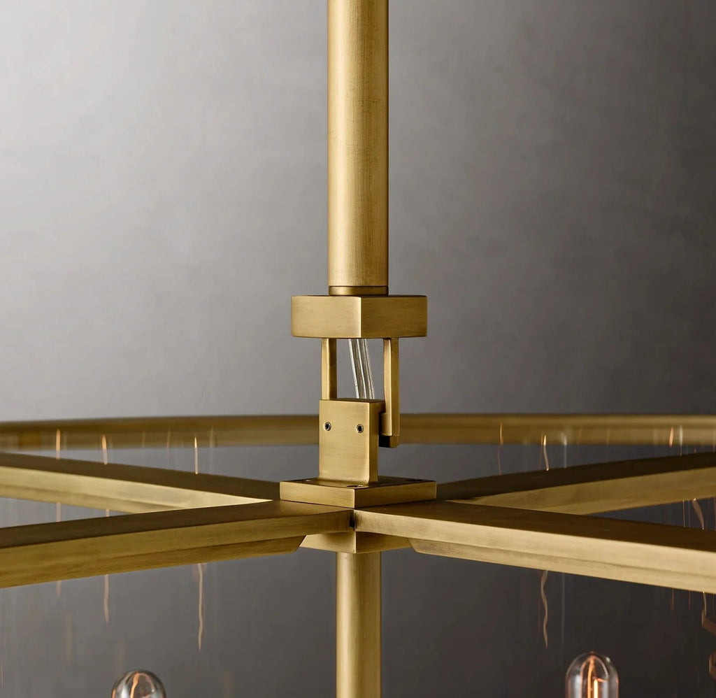 44 Inch Glass Drum Chandelier - Beckman - fovolighting
