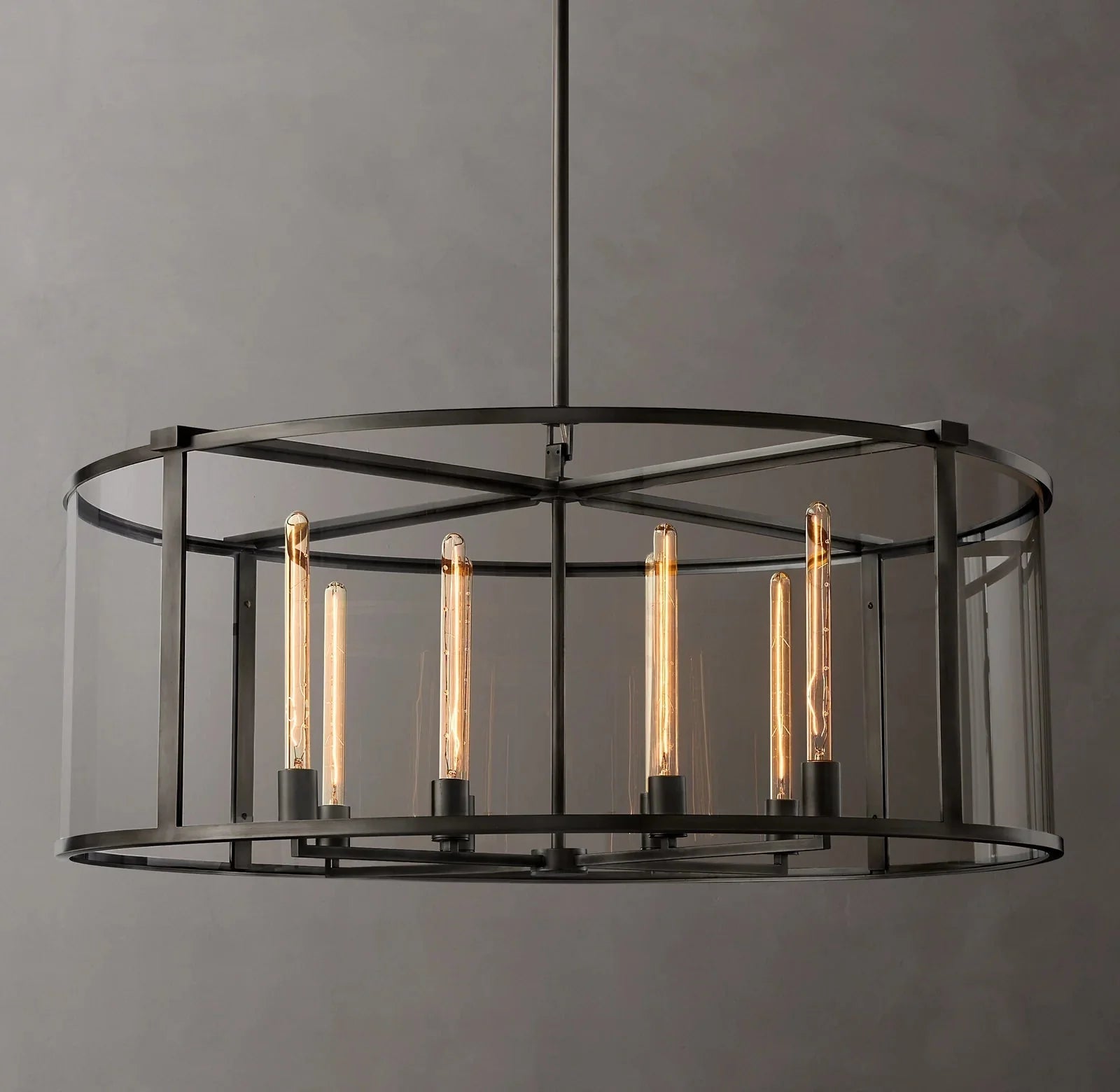 44 Inch Glass Drum Chandelier - Beckman - fovolighting