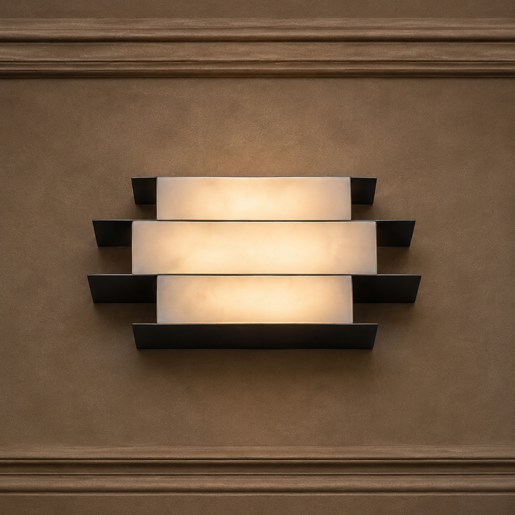 Nuvia Layered Alabaster Sconce