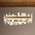 Alabaster Acropolis LED Square Chandelier