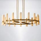 Summit Milk Glass Round Chandelier
