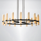 Summit Milk Glass Round Chandelier