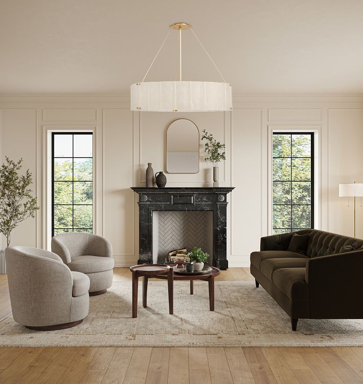 Manor Glass Round Chandelier 48''
