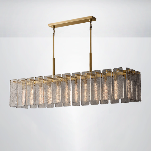 Ascend Glass Rectangular Chandelier 72"