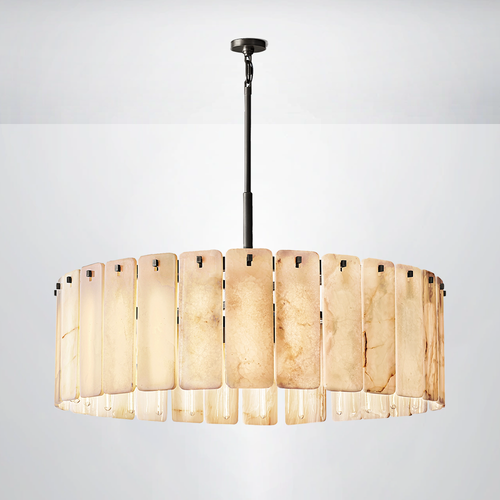 Ascend Alabaster Round Chandelier 48"