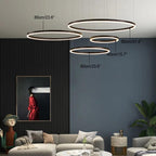 Grandeur Multi Rings Black Chandelier