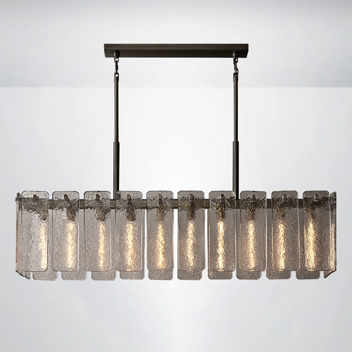 Ascend Glass Rectangular Chandelier 60"