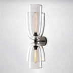 Madera Clear Glass Cloche Grand Sconce