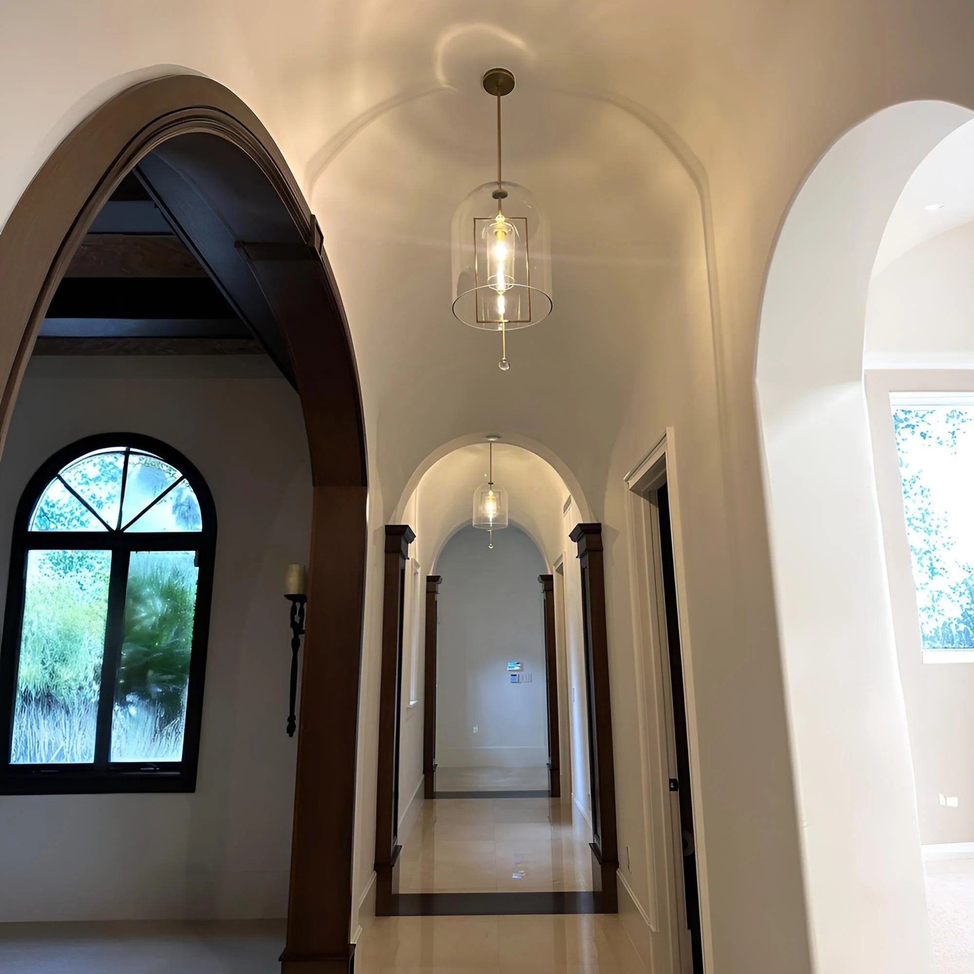 Fulcrume Clear Glass Pendant