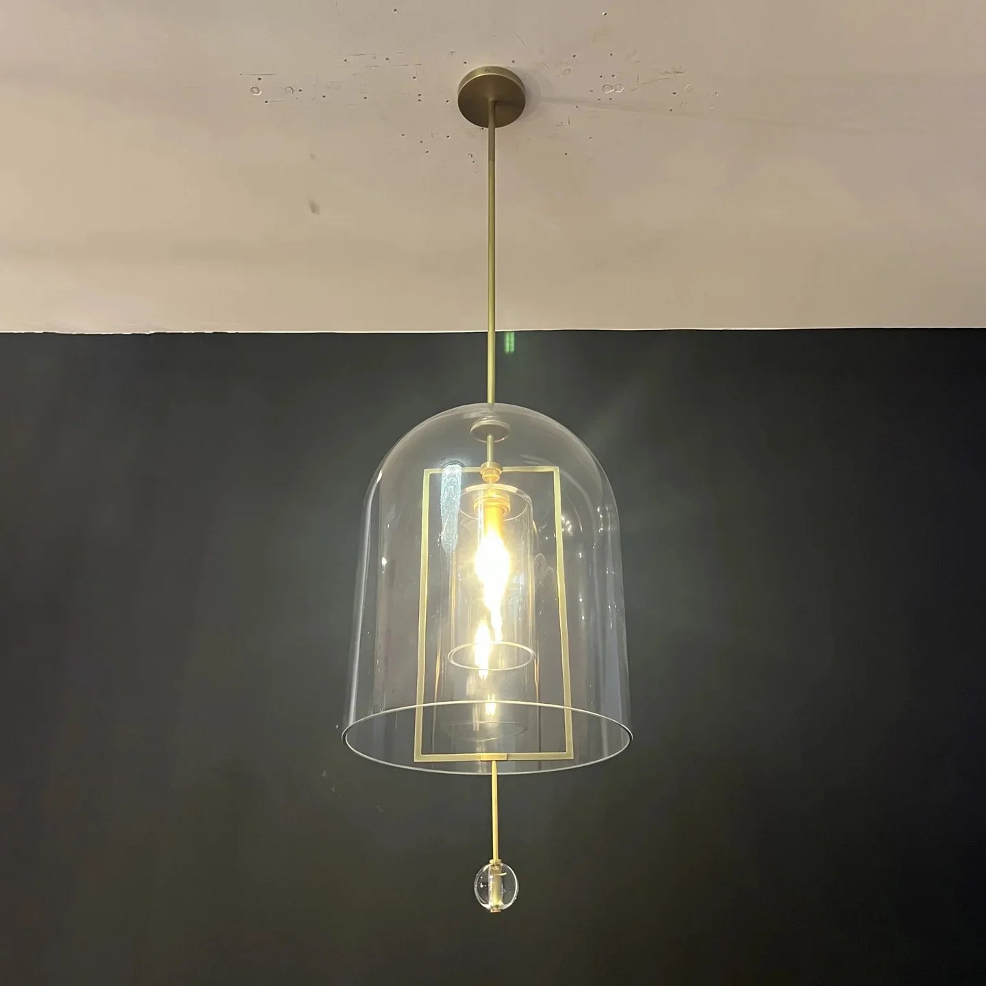Fulcrume Clear Glass Pendant