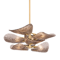 Corbett Lighting Cardiff Semi Flush Mount Chandelier 8-Light Vintage Gold Leaf