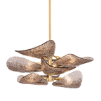 Corbett Lighting Cardiff Semi Flush Mount Chandelier 8-Light Vintage Gold Leaf