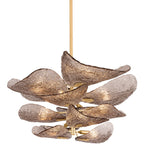 Corbett Lighting Cardiff 12-Light 35 Inch Vintage Gold Leaf Chandelier