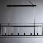 54 Inch Glass Rectangular Chandelier - Beckman - fovolighting