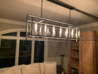 54 Inch Glass Rectangular Chandelier - Beckman - fovolighting