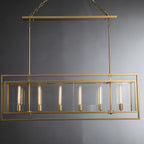 54 Inch Glass Rectangular Chandelier - Beckman - fovolighting