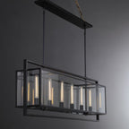 54 Inch Glass Rectangular Chandelier - Beckman - fovolighting