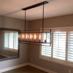 54 Inch Glass Rectangular Chandelier - Beckman - fovolighting