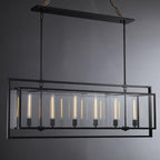 54 Inch Glass Rectangular Chandelier - Beckman - fovolighting