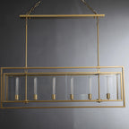 54 Inch Glass Rectangular Chandelier - Beckman - fovolighting