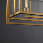 54 Inch Glass Rectangular Chandelier - Beckman - fovolighting