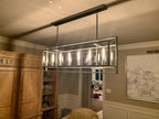 54 Inch Glass Rectangular Chandelier - Beckman - fovolighting