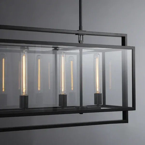 54 Inch Glass Rectangular Chandelier - Beckman - fovolighting