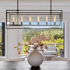 54 Inch Glass Rectangular Chandelier - Beckman - fovolighting