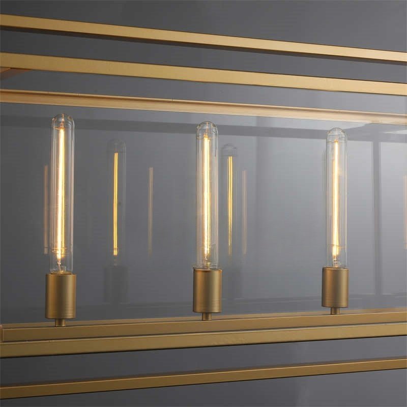 54 Inch Glass Rectangular Chandelier - Beckman - fovolighting