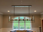 54 Inch Glass Rectangular Chandelier - Beckman - fovolighting