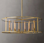 55 Inch Glass Drum Chandelier - Beckman - fovolighting