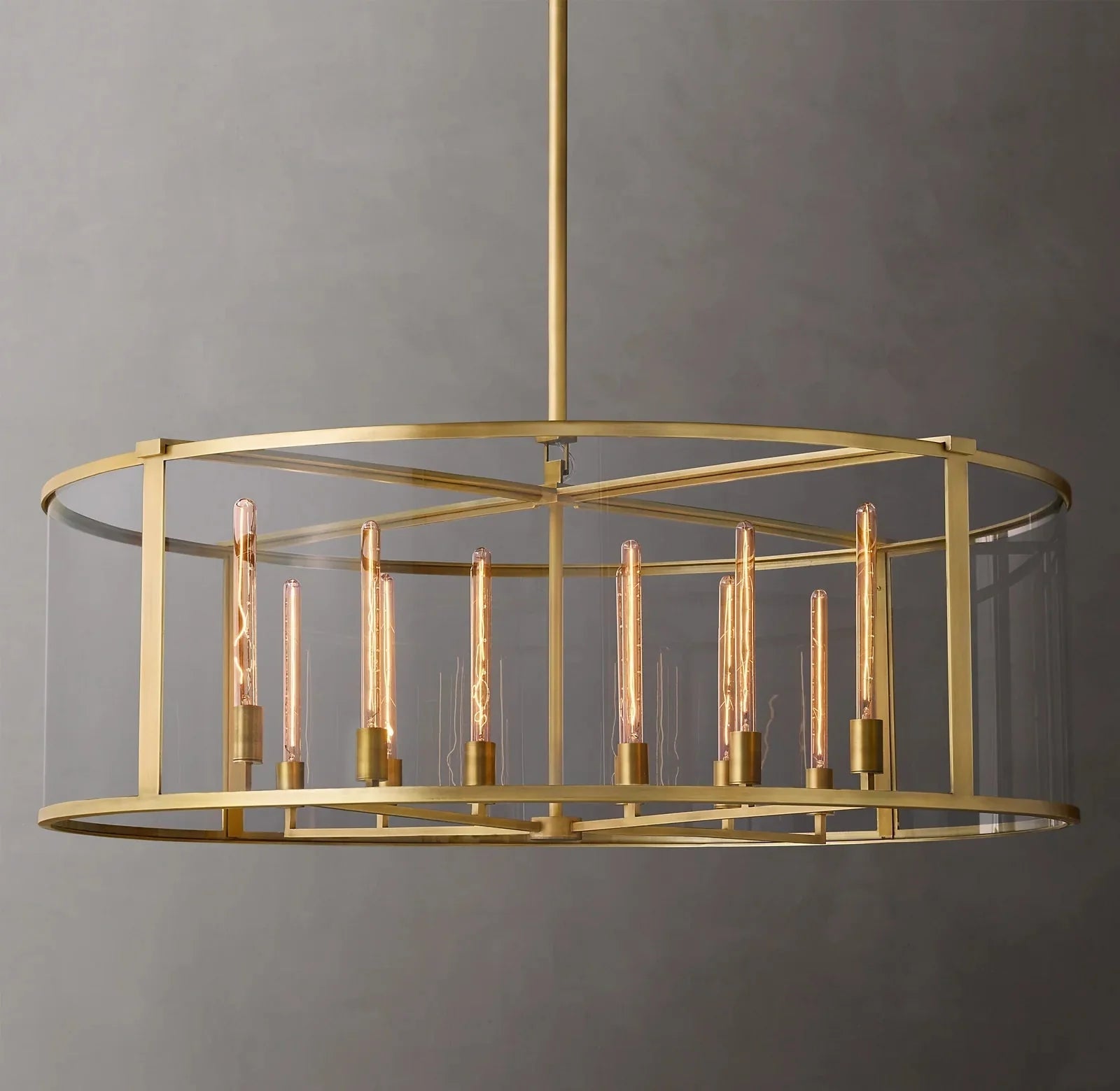 55 Inch Glass Drum Chandelier - Beckman - fovolighting