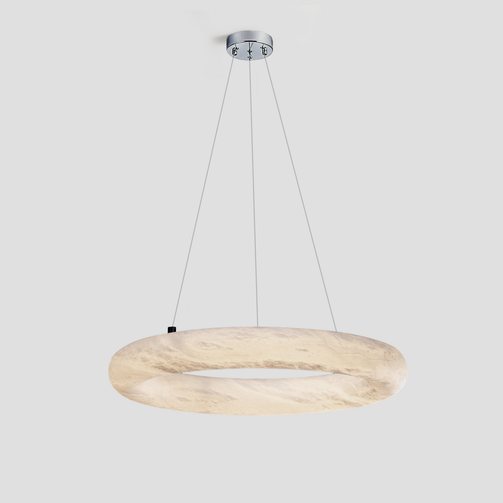 Alabaster Round Ring Living Room Chandelier