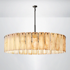 Ascend Alabaster Round Chandelier 60"