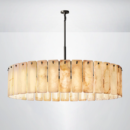 Ascend Alabaster Round Chandelier 60"
