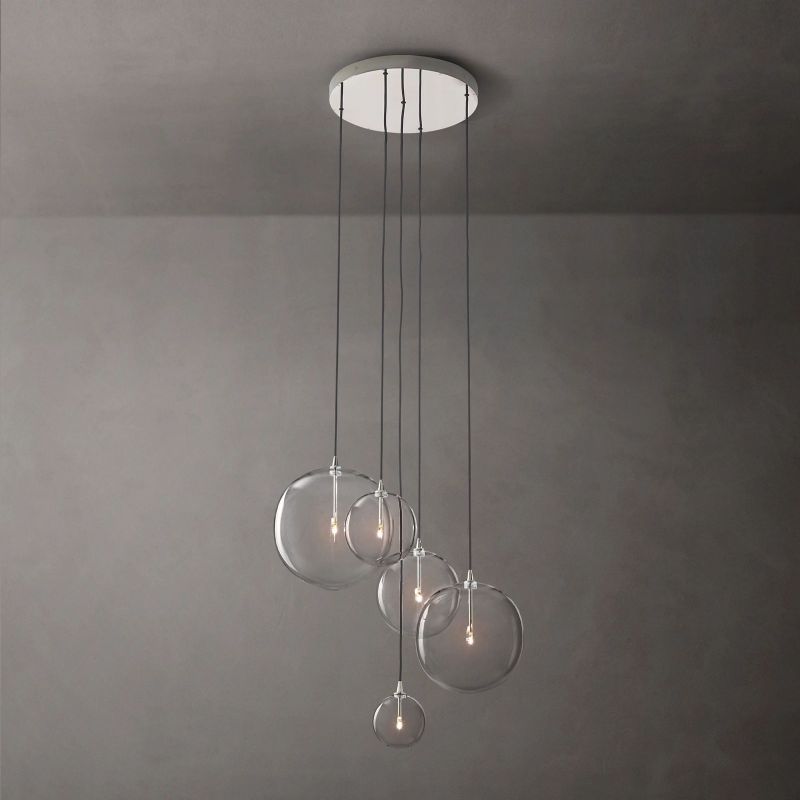 Glass Globe Cluster Chandelier